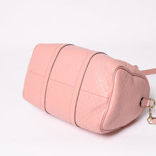 Load image into Gallery viewer, 極美品 GUCCI グッチ ショルダーバッグ ミニボストン 2WAY マイクログッチシマ ピンク シマレザー 449646 中古 4a003451