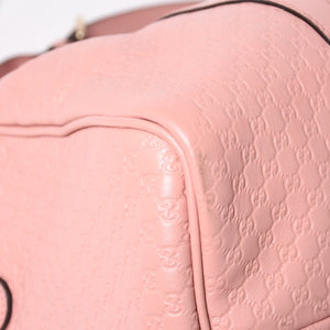 Very Good Condition GUCCI Gucci Shoulder Bag Mini Boston 2WAY Micro Gucci Shima Pink Shima Leather 449646 Used 4a003451