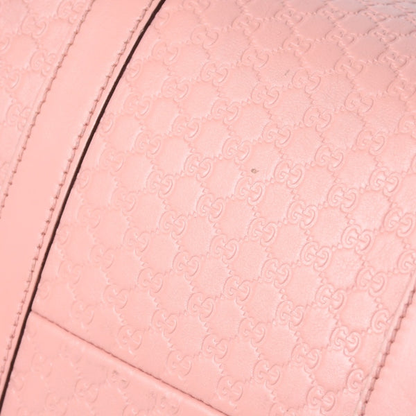 Very Good Condition GUCCI Gucci Shoulder Bag Mini Boston 2WAY Micro Gucci Shima Pink Shima Leather 449646 Used 4a003451