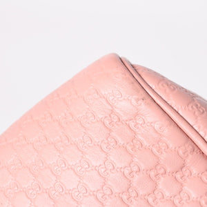 Very Good Condition GUCCI Gucci Shoulder Bag Mini Boston 2WAY Micro Gucci Shima Pink Shima Leather 449646 Used 4a003451