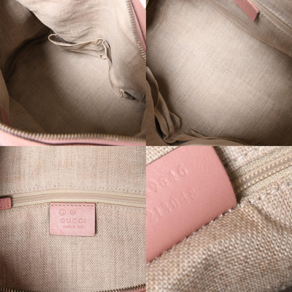 Very Good Condition GUCCI Gucci Shoulder Bag Mini Boston 2WAY Micro Gucci Shima Pink Shima Leather 449646 Used 4a003451