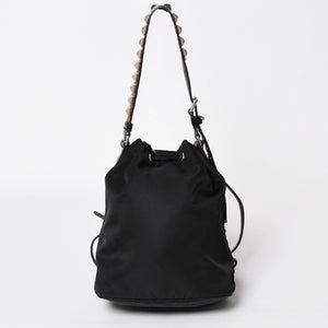 Very Good Condition PRADA 2WAY Bag Hand Bag Shoulder Bag Duet Bucket Bag Used 4a003700