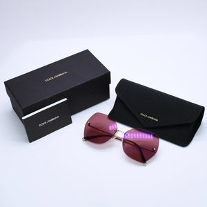 Like new DOLCE &  GABBANA Dolce&ガBubana Sunglasses DG2204 64◻14 140 Pink lenses Gold temples 4a003716
