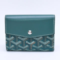 GOYARD Saint Gabriel Wallet Silver Hardware Green STGABRPMLTY09CL09P Vozel Calfskin PVC Good Condition Used 4a003846