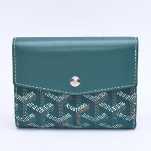 GOYARD Saint Gabriel Wallet Silver Hardware Green STGABRPMLTY09CL09P Vozel Calfskin PVC Good Condition Used 4a003846