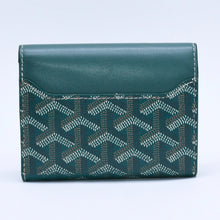 画像をギャラリービューアに読み込む, GOYARD ゴヤール サン・ガブリエル ウォレット シルバー金具 グリーン STGABRPMLTY09CL09P ヴォーゼルカーフスキン PVC 美品 中古 4a003846