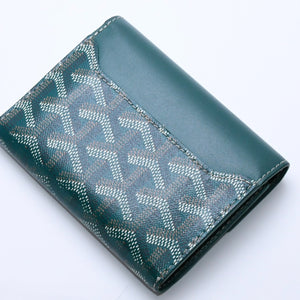 GOYARD Saint Gabriel Wallet Silver Hardware Green STGABRPMLTY09CL09P Vozel Calfskin PVC Good Condition Used 4a003846