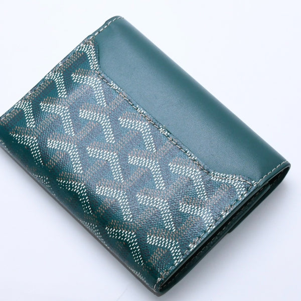 GOYARD Saint Gabriel Wallet Silver Hardware Green STGABRPMLTY09CL09P Vozel Calfskin PVC Good Condition Used 4a003846