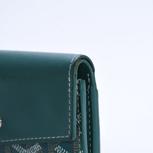 GOYARD Saint Gabriel Wallet Silver Hardware Green STGABRPMLTY09CL09P Vozel Calfskin PVC Good Condition Used 4a003846