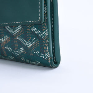 GOYARD Saint Gabriel Wallet Silver Hardware Green STGABRPMLTY09CL09P Vozel Calfskin PVC Good Condition Used 4a003846