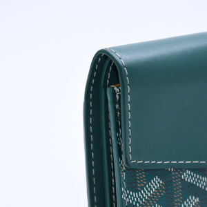 GOYARD Saint Gabriel Wallet Silver Hardware Green STGABRPMLTY09CL09P Vozel Calfskin PVC Good Condition Used 4a003846