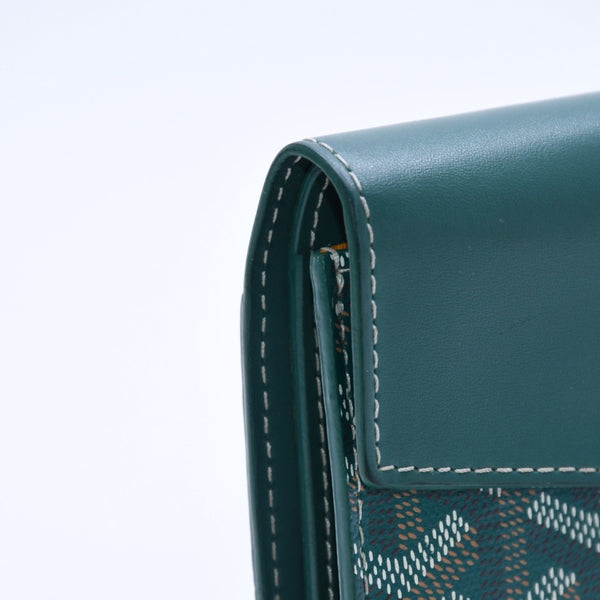GOYARD Saint Gabriel Wallet Silver Hardware Green STGABRPMLTY09CL09P Vozel Calfskin PVC Good Condition Used 4a003846
