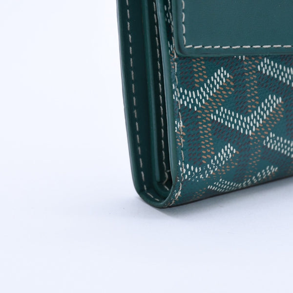 GOYARD Saint Gabriel Wallet Silver Hardware Green STGABRPMLTY09CL09P Vozel Calfskin PVC Good Condition Used 4a003846