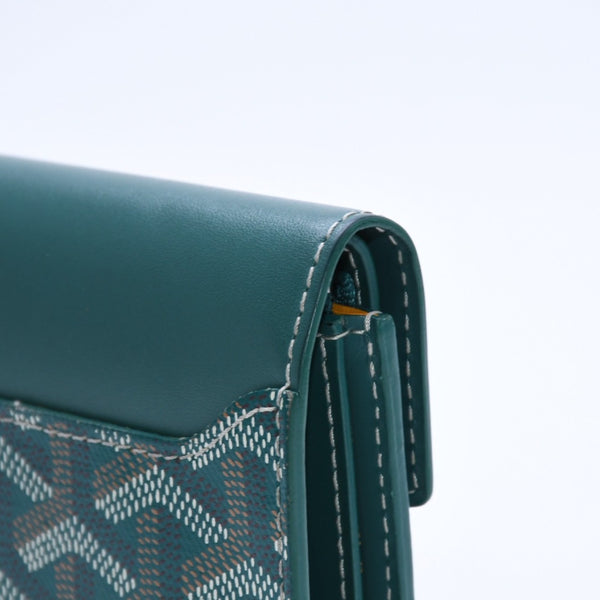 GOYARD Saint Gabriel Wallet Silver Hardware Green STGABRPMLTY09CL09P Vozel Calfskin PVC Good Condition Used 4a003846