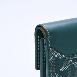 GOYARD Saint Gabriel Wallet Silver Hardware Green STGABRPMLTY09CL09P Vozel Calfskin PVC Good Condition Used 4a003846