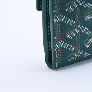 GOYARD Saint Gabriel Wallet Silver Hardware Green STGABRPMLTY09CL09P Vozel Calfskin PVC Good Condition Used 4a003846