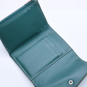 GOYARD Saint Gabriel Wallet Silver Hardware Green STGABRPMLTY09CL09P Vozel Calfskin PVC Good Condition Used 4a003846