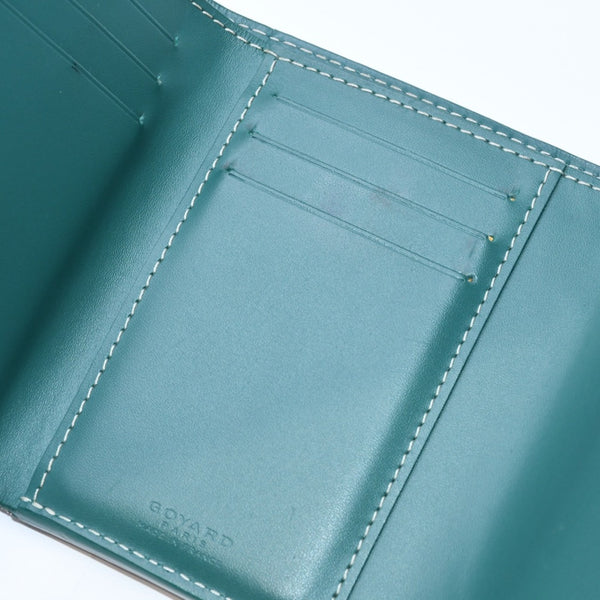 GOYARD Saint Gabriel Wallet Silver Hardware Green STGABRPMLTY09CL09P Vozel Calfskin PVC Good Condition Used 4a003846