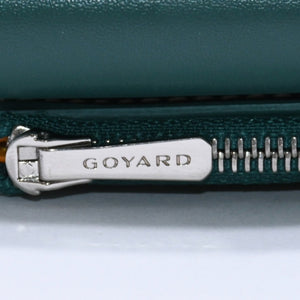 GOYARD Saint Gabriel Wallet Silver Hardware Green STGABRPMLTY09CL09P Vozel Calfskin PVC Good Condition Used 4a003846