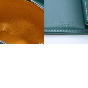 GOYARD Saint Gabriel Wallet Silver Hardware Green STGABRPMLTY09CL09P Vozel Calfskin PVC Good Condition Used 4a003846