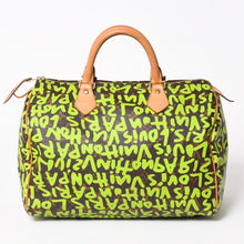 Load image into Gallery viewer, LOUIS VUITTON ルイヴィトン スピーディ30 ハンドバッグ モノグラムグラフィティ M93706 グリーン 美品 中古 4a003581