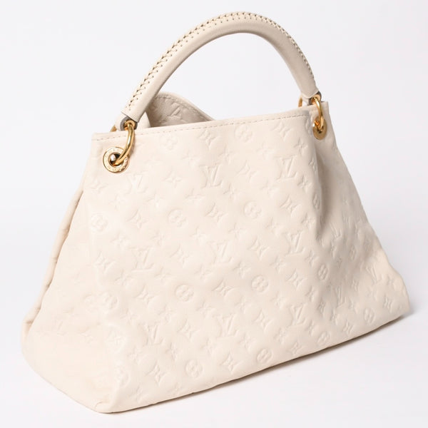 極美品 LOUIS VUITTON ルイヴィトン アーツィMM ショルダーバッグ モノグラムアンプラント M93449 ベージュ ゴールド金具 美品 中古 4a003702