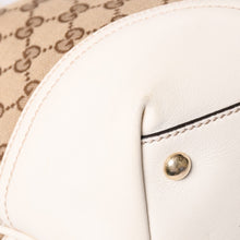 Load image into Gallery viewer, 極美品 GUCCI グッチ トートバッグ ハンドバッグ GGキャンバス レザー ベージュ ブラウン 169946 ゴールド金具 中古 4a003703