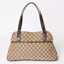 Load image into Gallery viewer, 極美品 GUCCI グッチ GGキャンバス ショルダーバッグ ベージュ ブラウン ゴールド金具 163238 中古 4a003447