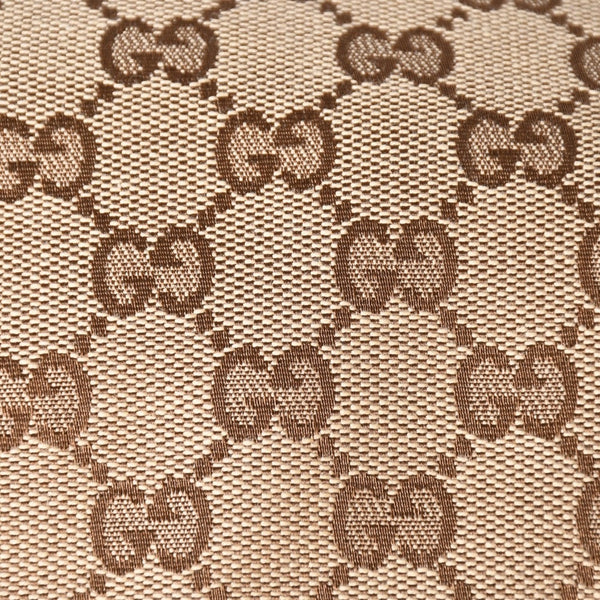 極美品 GUCCI グッチ GGキャンバス ショルダーバッグ ベージュ ブラウン ゴールド金具 163238 中古 4a003447