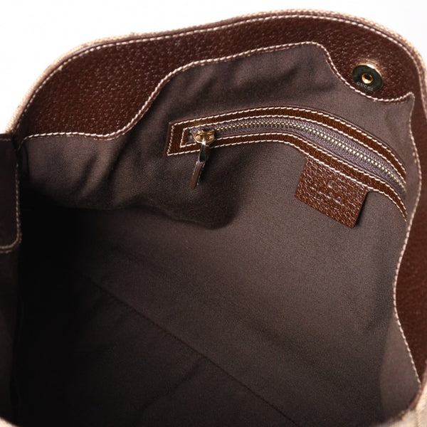 極美品 GUCCI グッチ GGキャンバス ショルダーバッグ ベージュ ブラウン ゴールド金具 163238 中古 4a003447