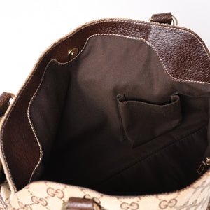 極美品 GUCCI グッチ GGキャンバス ショルダーバッグ ベージュ ブラウン ゴールド金具 163238 中古 4a003447
