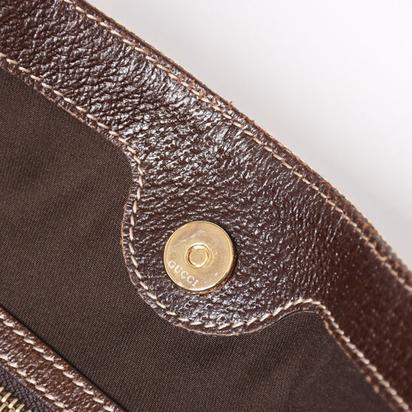 極美品 GUCCI グッチ GGキャンバス ショルダーバッグ ベージュ ブラウン ゴールド金具 163238 中古 4a003447