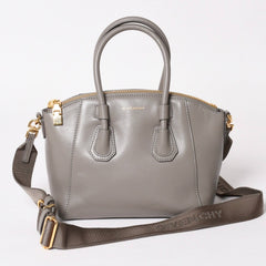 Very good condition GIVENCHY Antigona Sports Mini Handbag Leather GA L 0262 Gray Used 4a003456