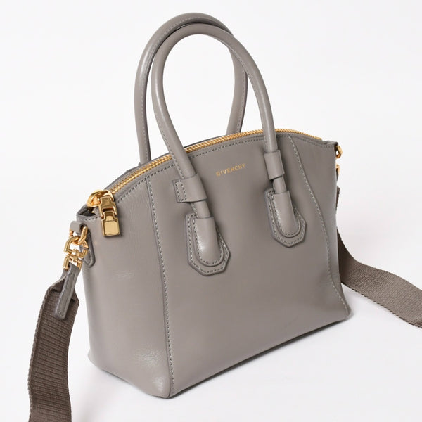 Very good condition GIVENCHY Antigona Sports Mini Handbag Leather GA L 0262 Gray Used 4a003456