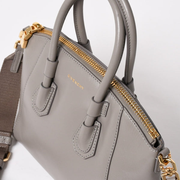 Very good condition GIVENCHY Antigona Sports Mini Handbag Leather GA L 0262 Gray Used 4a003456