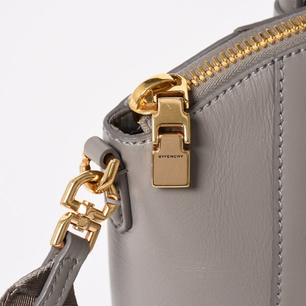 Very good condition GIVENCHY Antigona Sports Mini Handbag Leather GA L 0262 Gray Used 4a003456