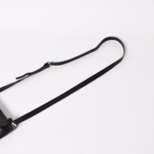 極美品 GUCCI グッチ ショルダーバッグ 201533 レザー グッチシマ ブラック ゴールド金具 中古 4a003707
