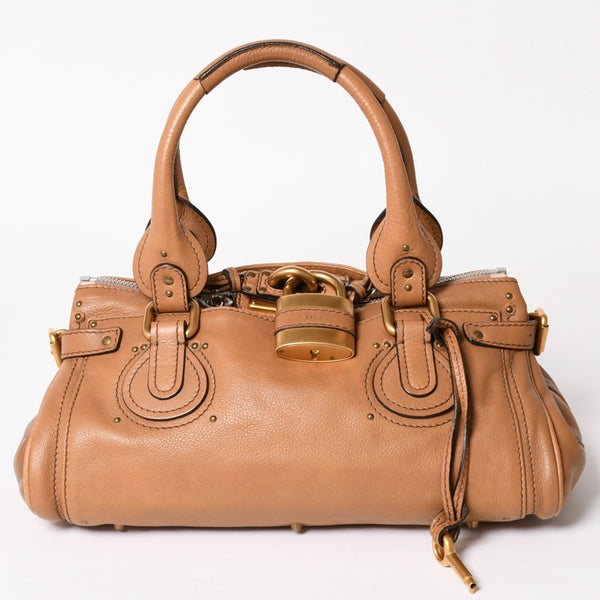 Very good condition Chloe Paddington Leather Handbag Brown 03-08-51-5276 Used 4a003481