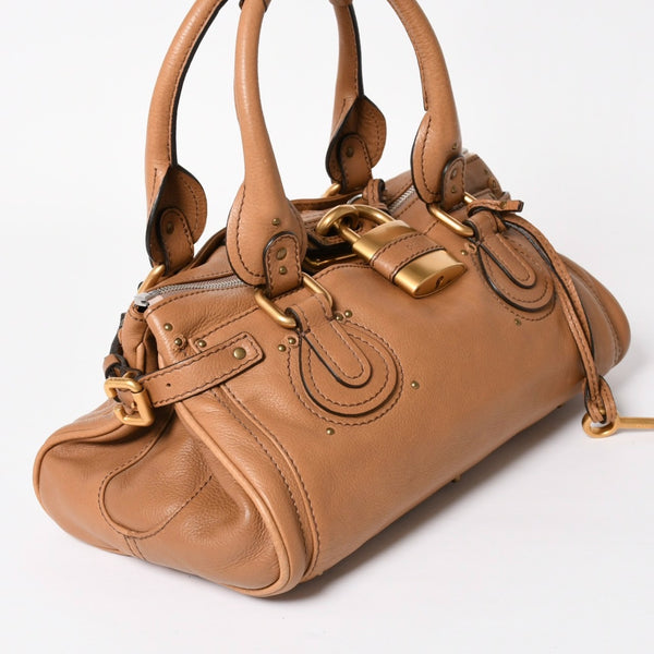 Very good condition Chloe Paddington Leather Handbag Brown 03-08-51-5276 Used 4a003481