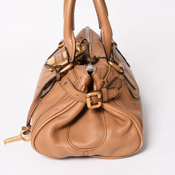 Very good condition Chloe Paddington Leather Handbag Brown 03-08-51-5276 Used 4a003481