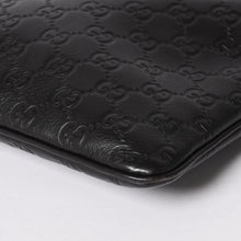 画像をギャラリービューアに読み込む, 極美品 GUCCI グッチ ショルダーバッグ 201533 レザー グッチシマ ブラック ゴールド金具 中古 4a003707