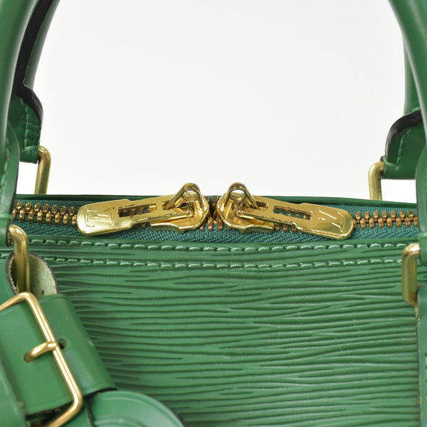 LOUIS VUITTON ルイヴィトン キーポル50 ボストンバッグ M42964 ボルネオグリーン エピレザー ゴールド金具 美品 中古 4a003714