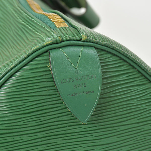 LOUIS VUITTON ルイヴィトン キーポル50 ボストンバッグ M42964 ボルネオグリーン エピレザー ゴールド金具 美品 中古 4a003714