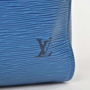 LOUIS VUITTON ルイヴィトン エピ キーポル55 ボストンバッグ レザー ブルー エピレザー M42955 ロゴ 美品 中古 4a003673