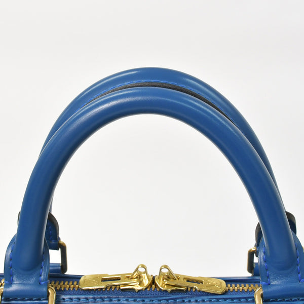 LOUIS VUITTON ルイヴィトン エピ キーポル55 ボストンバッグ レザー ブルー エピレザー M42955 ロゴ 美品 中古 4a003673