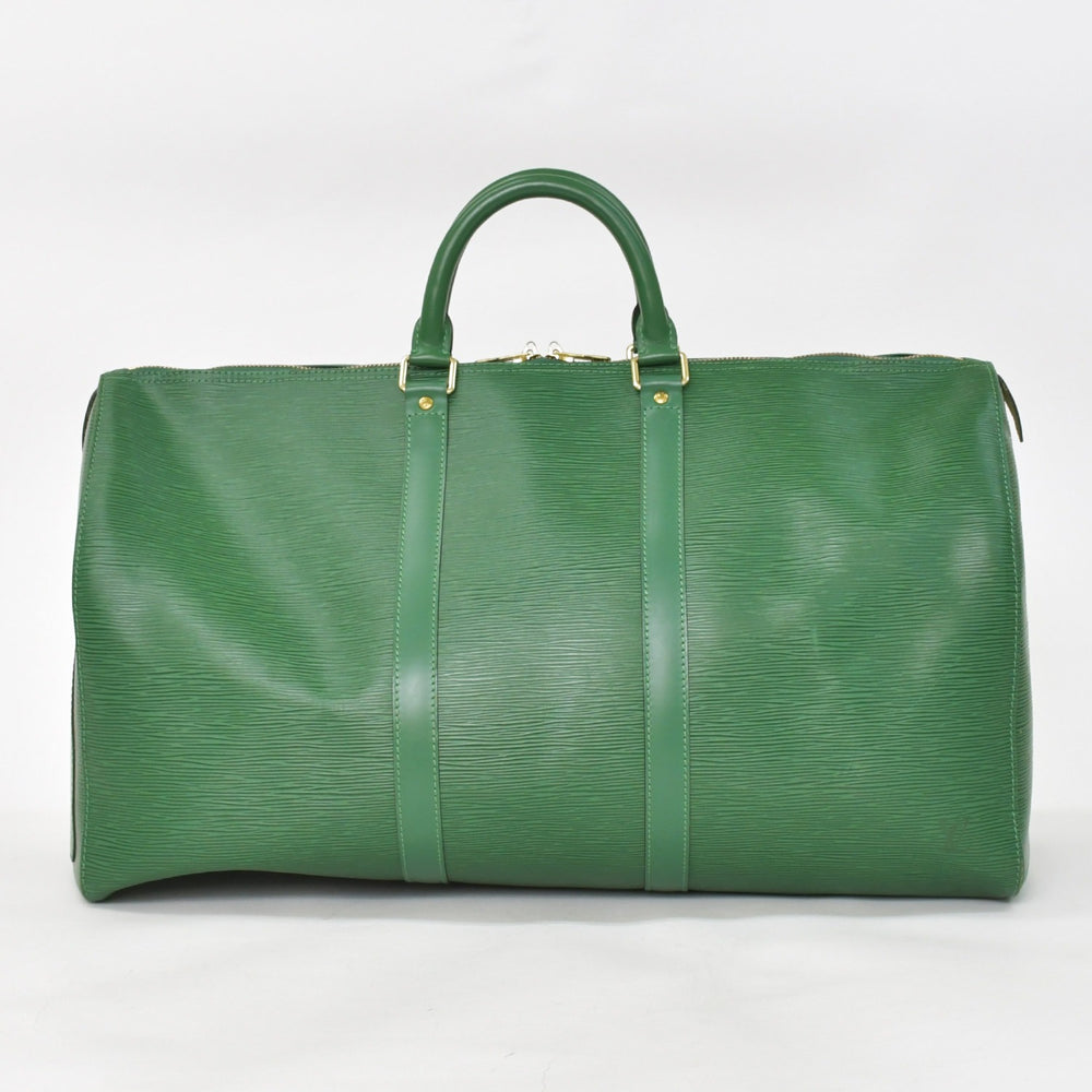 LOUIS VUITTON Keepall 50 Boston Bag M42964 Borneo Green Epi Leather Gold Hardware Good Condition Used 4a003714