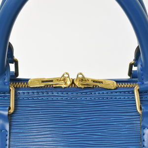 LOUIS VUITTON ルイヴィトン エピ キーポル55 ボストンバッグ レザー ブルー エピレザー M42955 ロゴ 美品 中古 4a003673