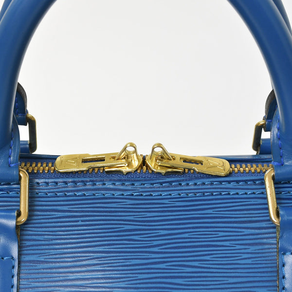 LOUIS VUITTON ルイヴィトン エピ キーポル55 ボストンバッグ レザー ブルー エピレザー M42955 ロゴ 美品 中古 4a003673