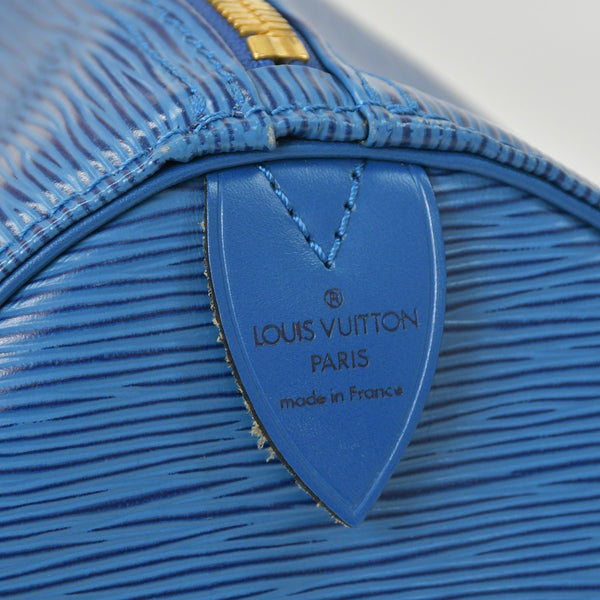 LOUIS VUITTON ルイヴィトン エピ キーポル55 ボストンバッグ レザー ブルー エピレザー M42955 ロゴ 美品 中古 4a003673