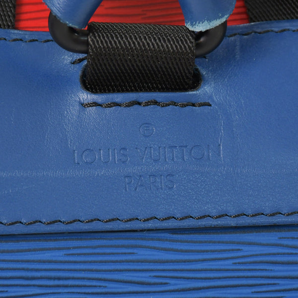 Very good condition LOUIS VUITTON Epi Christopher PM M55565 Rucksack Blue Red Green Used 4a003562